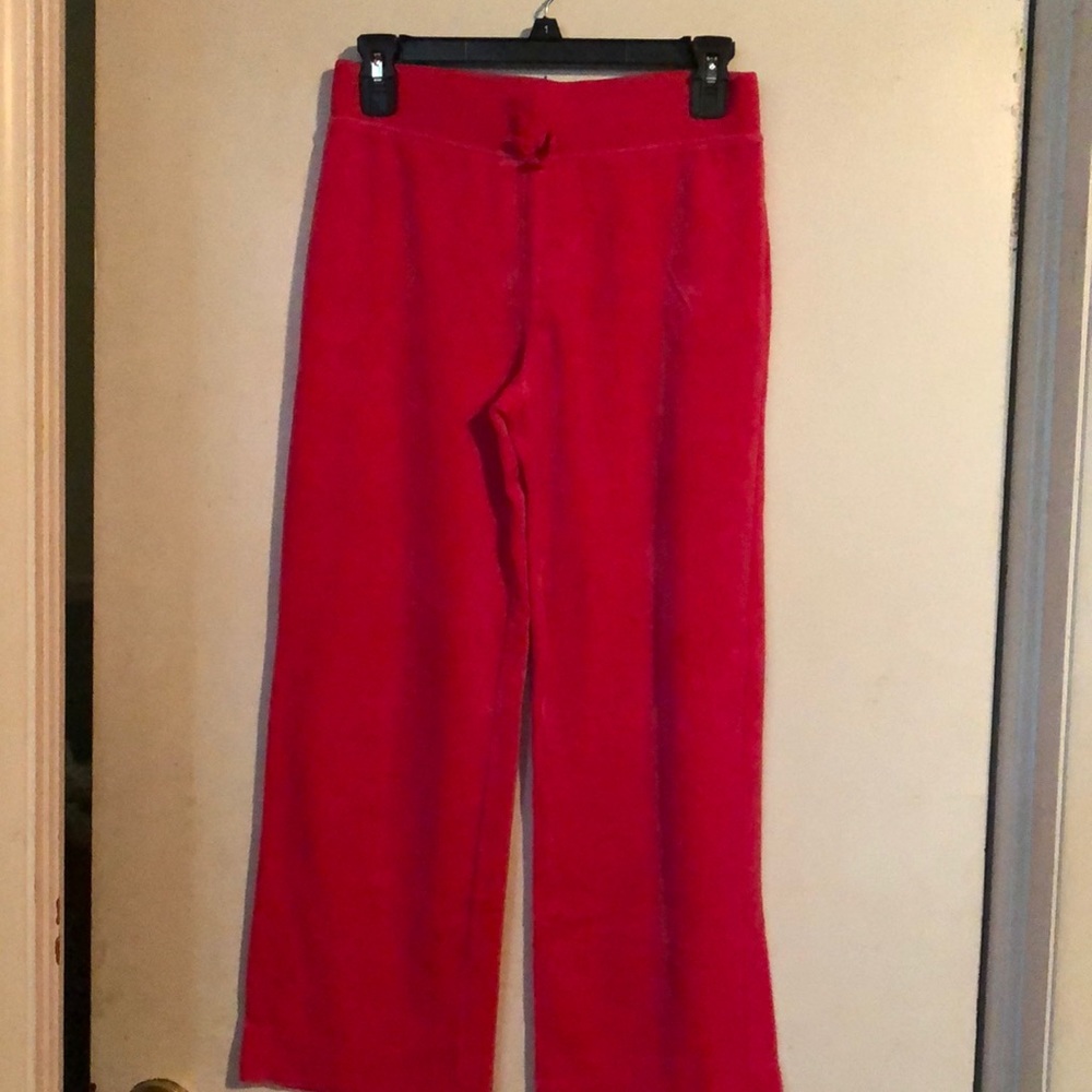 Pink velour pants